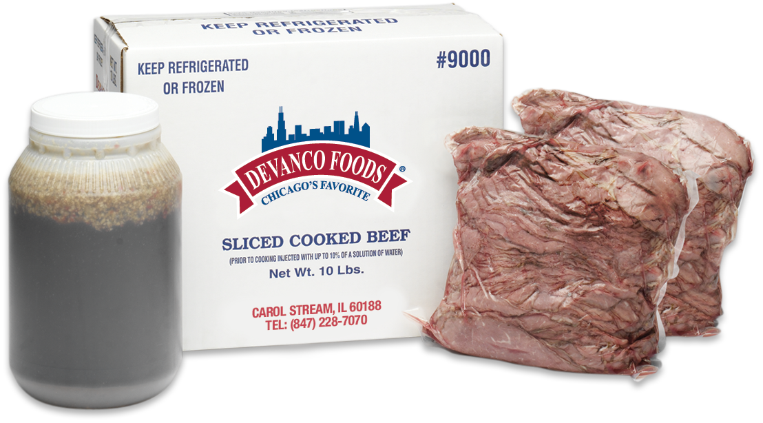 Devanco Italian Beef With Gravy 5 Pound Each - 2 Per Case.