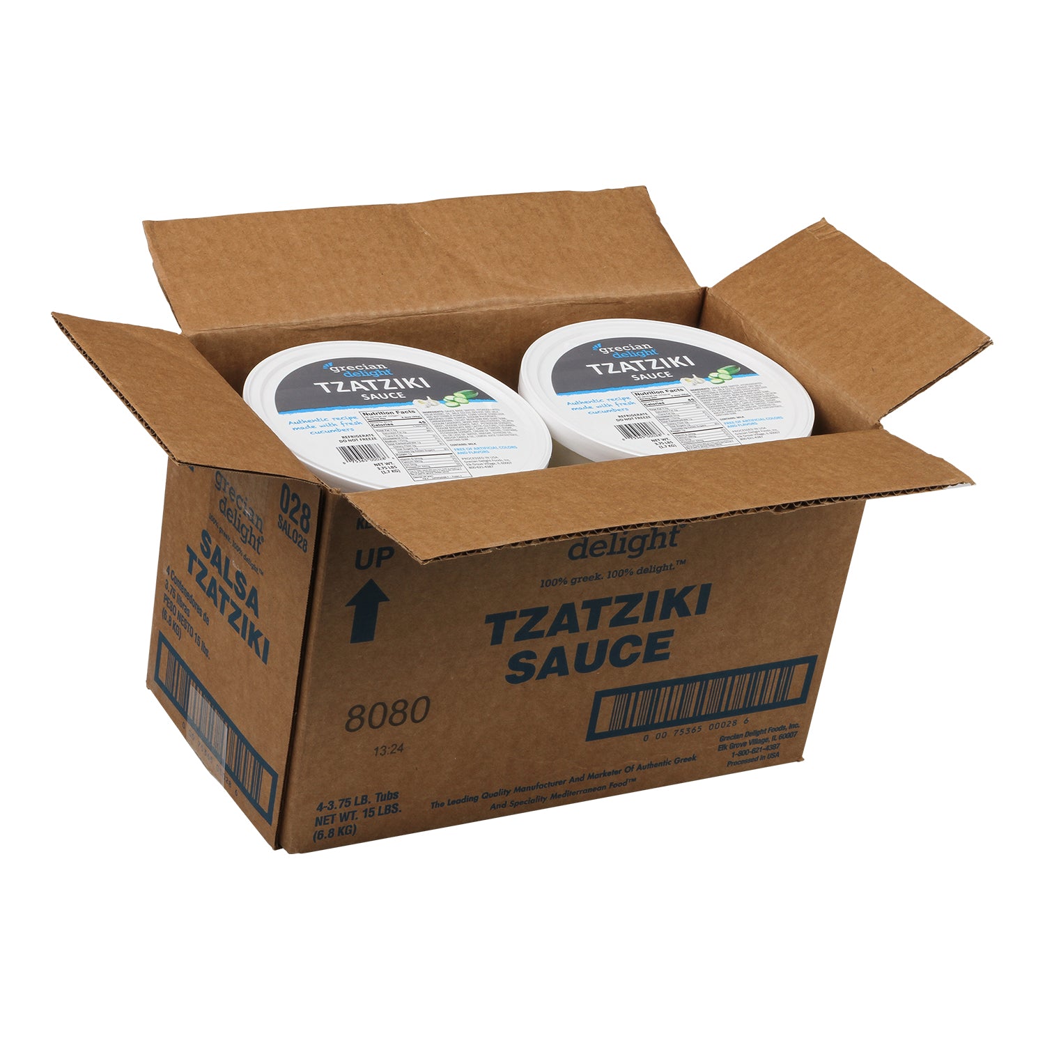 Tzatziki Sauce 3.75 Pound Each - 4 Per Case.