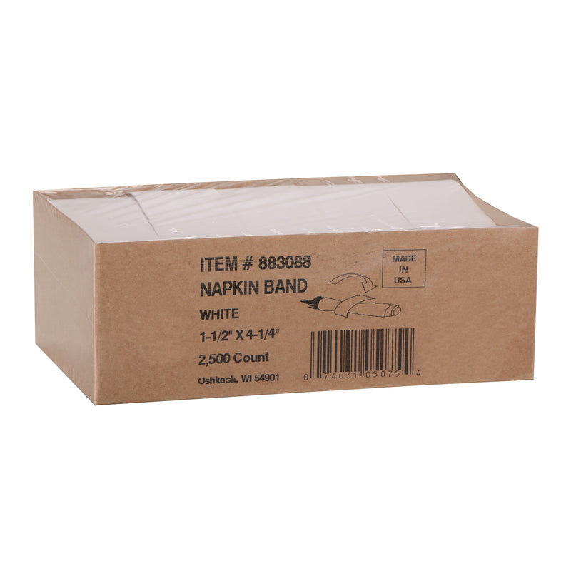 Band Napkin White Paper Retail Gd 2500 Each - 8 Per Case.