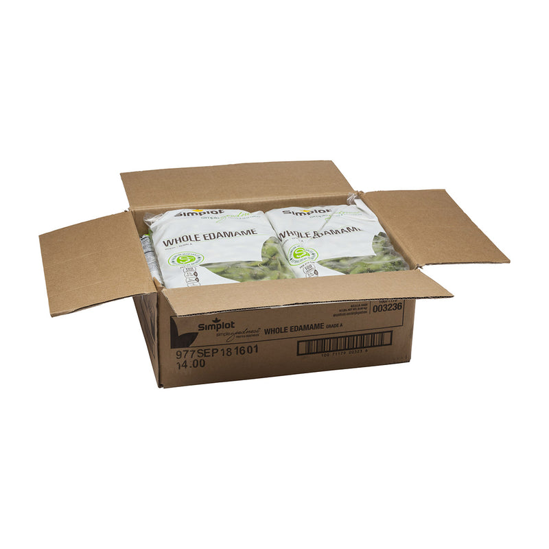 Simplot Simple Goodness Premium Vegetables Whole Edamame 2.5 Pound Each - 6 Per Case.