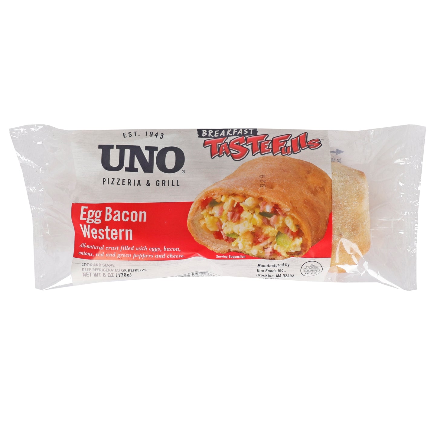 Uno Foods Inc Egg & Bacon Western Calzone 1 Each - 8 Per Case.