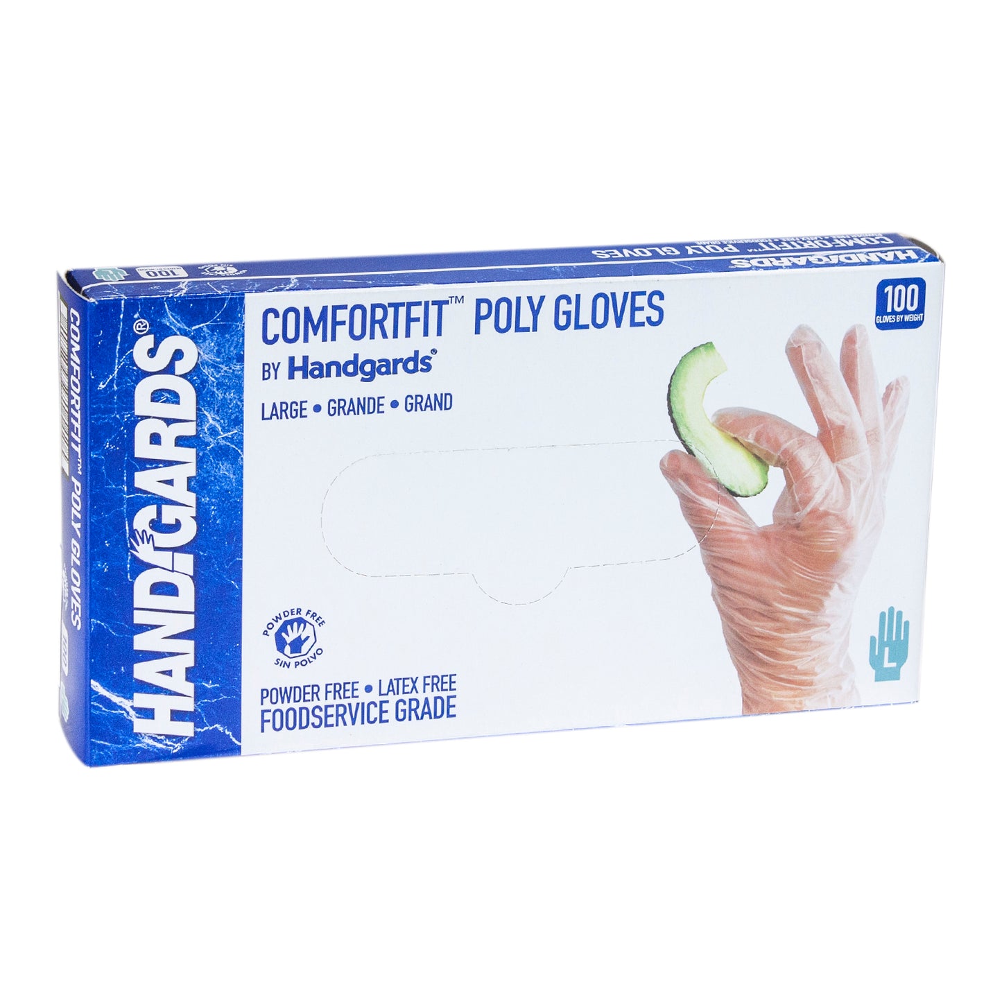 Glove Clear Embossed Poly Large 100 Each - 10 Per Case.