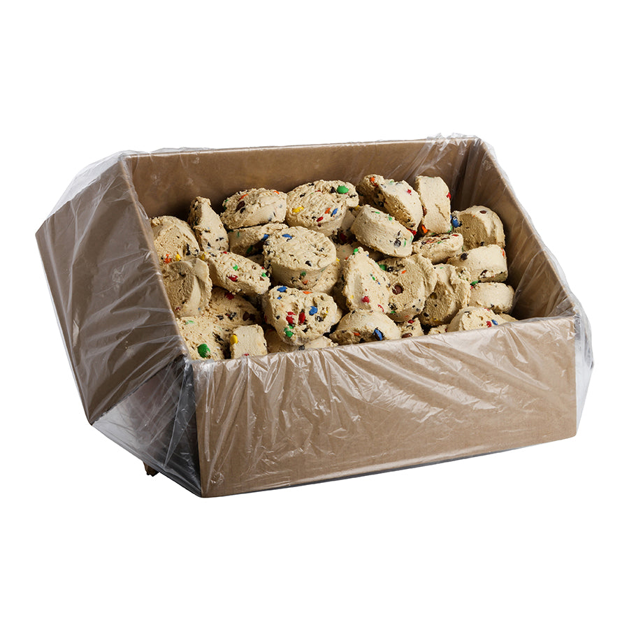 Frozen Cookie Dough Carnival With Colored Candies And Chocolate Chips Bulk Bag 4 Ounce Size - 80 Per Case.