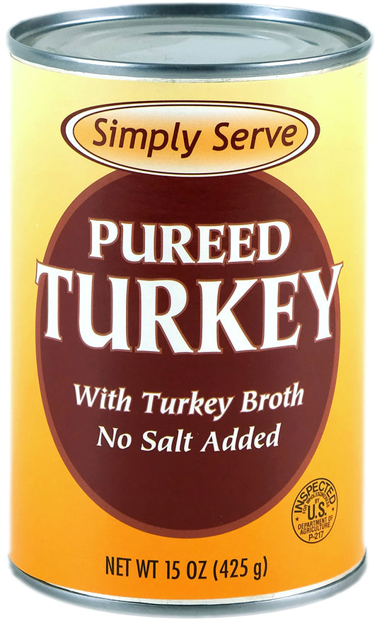 Pureed Turkey With Turkey Broth No Salt Added 15 Ounce Size - 12 Per Case.