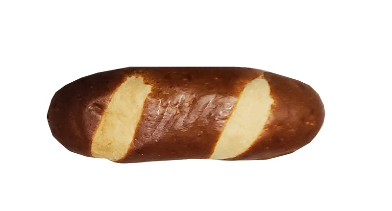 Pretzel Torpedo Roll Slice 3 Ounce Size - 42 Per Case.