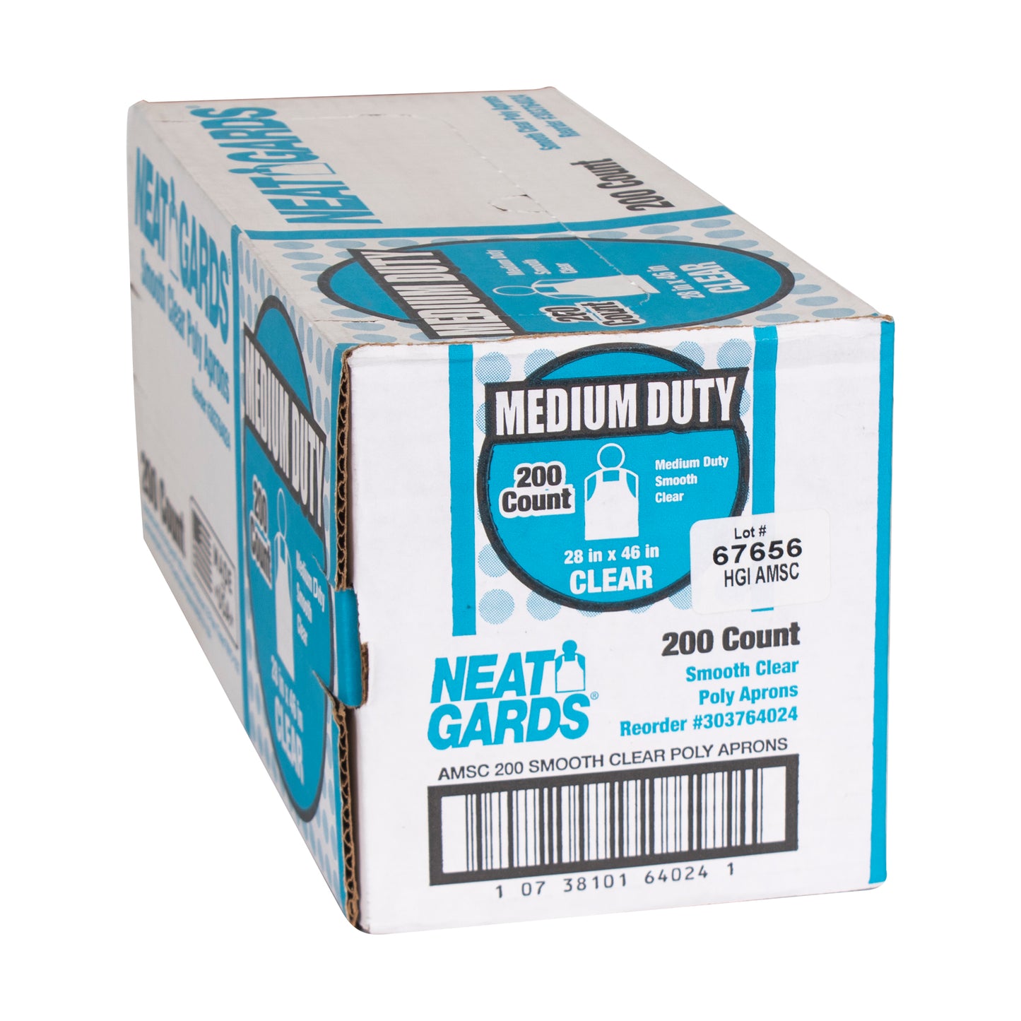 Neatgards Medium Duty Smooth Clear Poly Apron 200 Each - 1 Per Case.