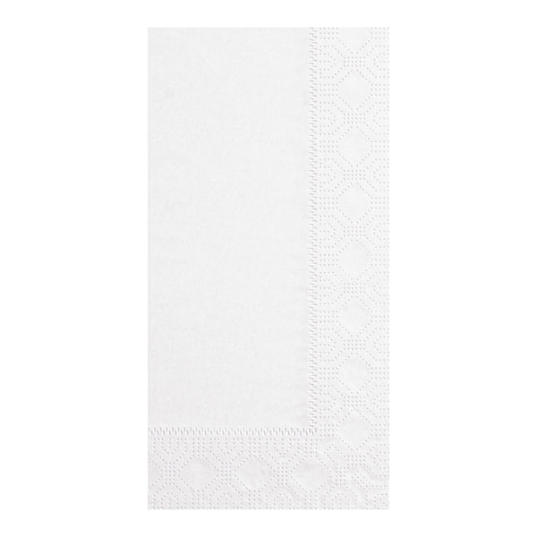 Napkin Dinner White Ply Fold Regal Embossed Paper 100 Each - 20 Per Case.