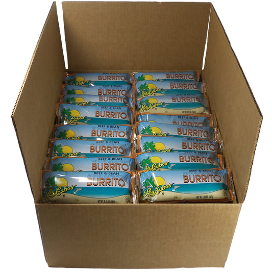 Los Cabos Burrito Beef & Bean Child Nutrition Individually Wrapped 5.2 Ounce Size - 96 Per Case.