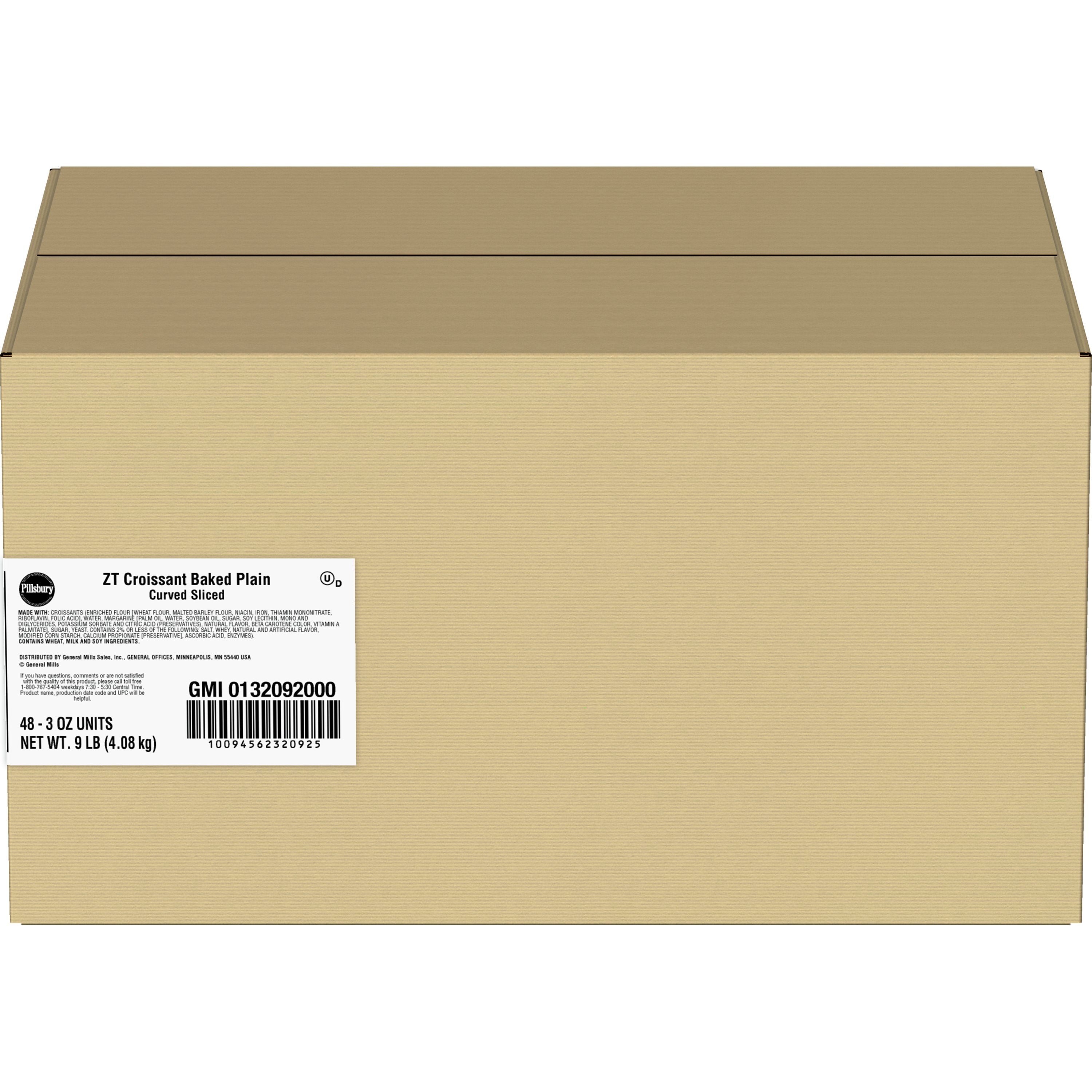 Pillsbury™ Baked Croissant Plain Curved Sliced 3 Ounce Size - 4 Per Case.