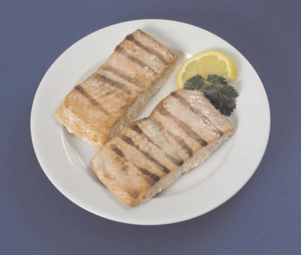 Grilled Salmon Fillets With An Au Naturale Glaze 5 Pound Each - 2 Per Case.