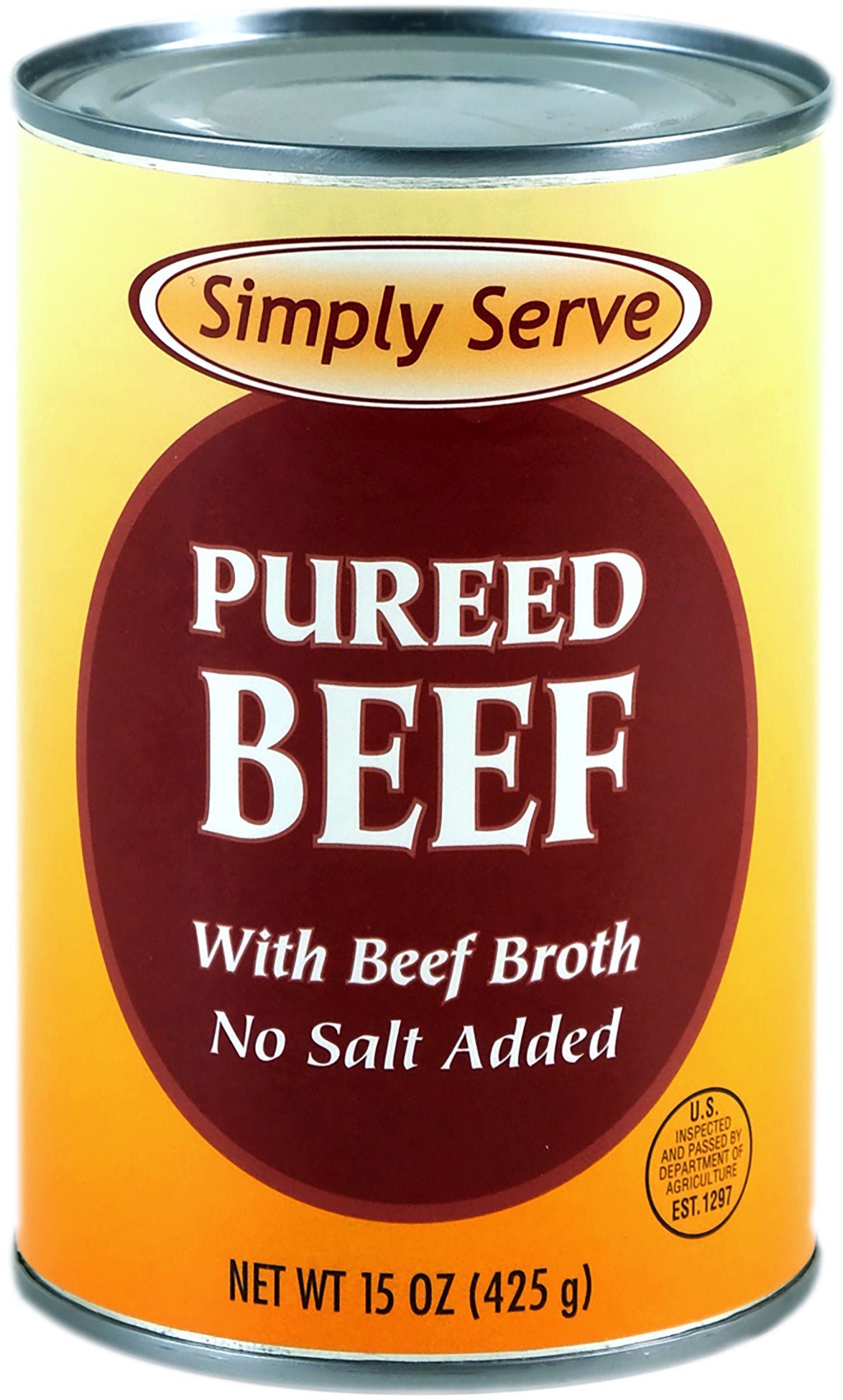 Pureed Beef With Beef Broth No Salt Added 15 Ounce Size - 12 Per Case.