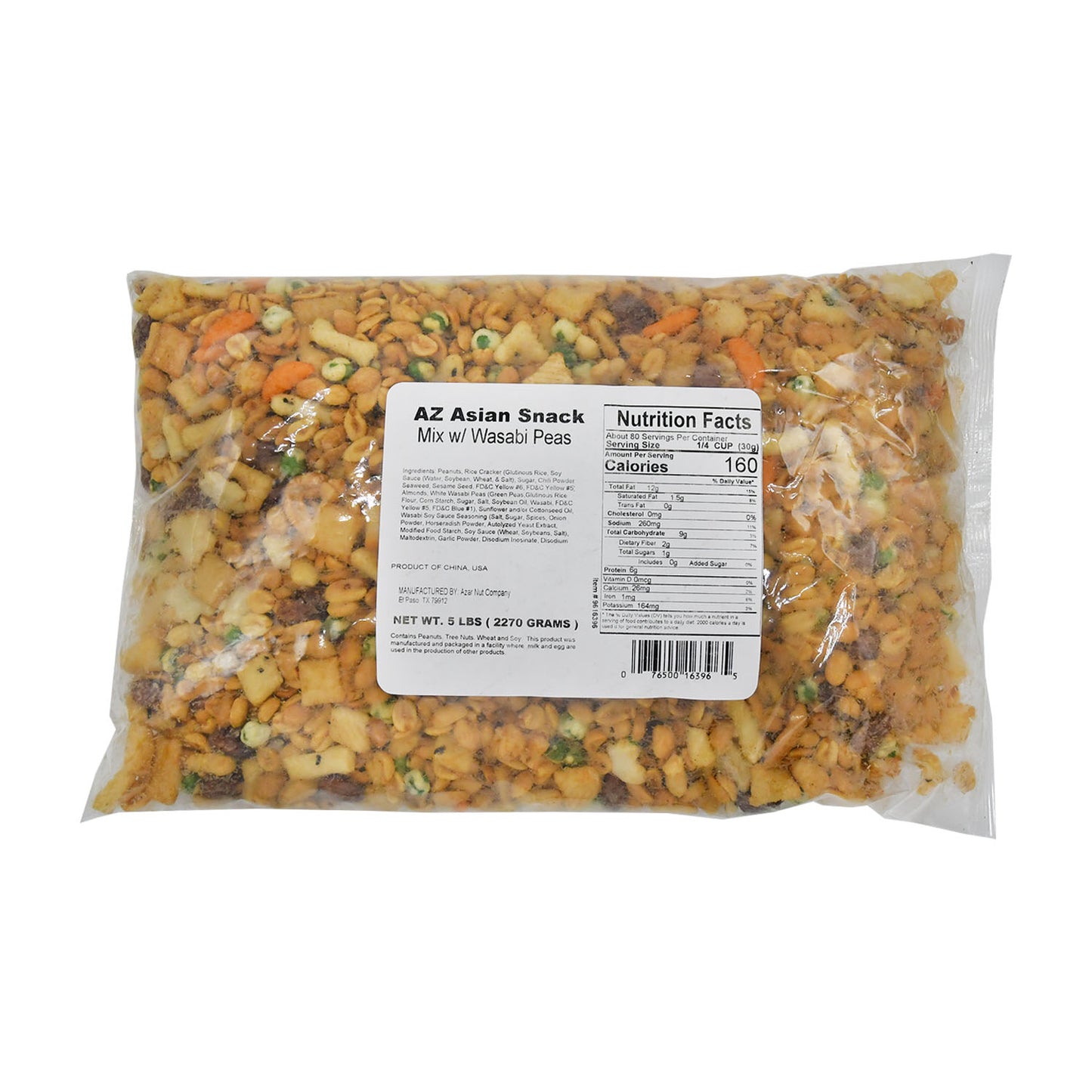 Asian Snack Mix With wasabi Peas 5 Pound Each - 2 Per Case.