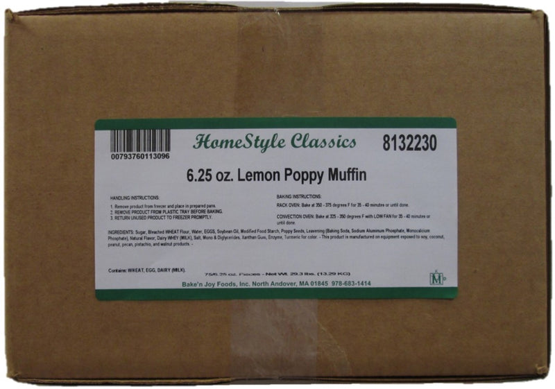 Bake'n Joy Homestyle Muffin Batter Lemon Poppy 6.25 Ounce Size - 75 Per Case.