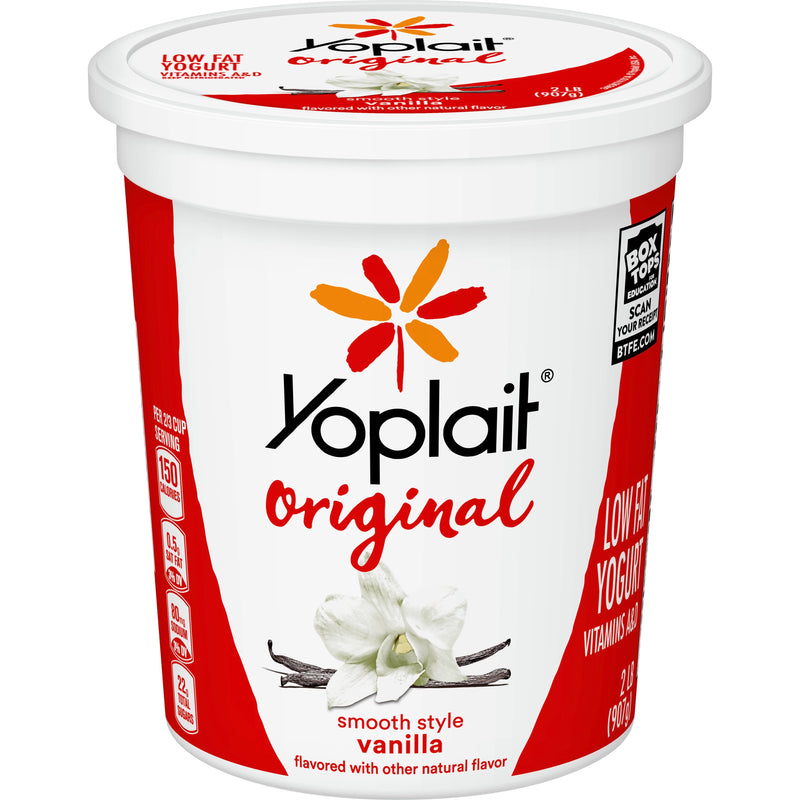 Yoplait® Original Yogurt Bulk Tub Low Fat Vanilla 32 Ounce Size - 6 Per Case.