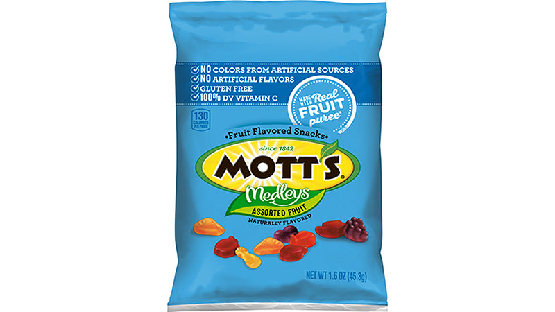 Mott's® Medleys Fruit Snacks Assorted Fruit 1.6 Ounce Size - 144 Per Case.