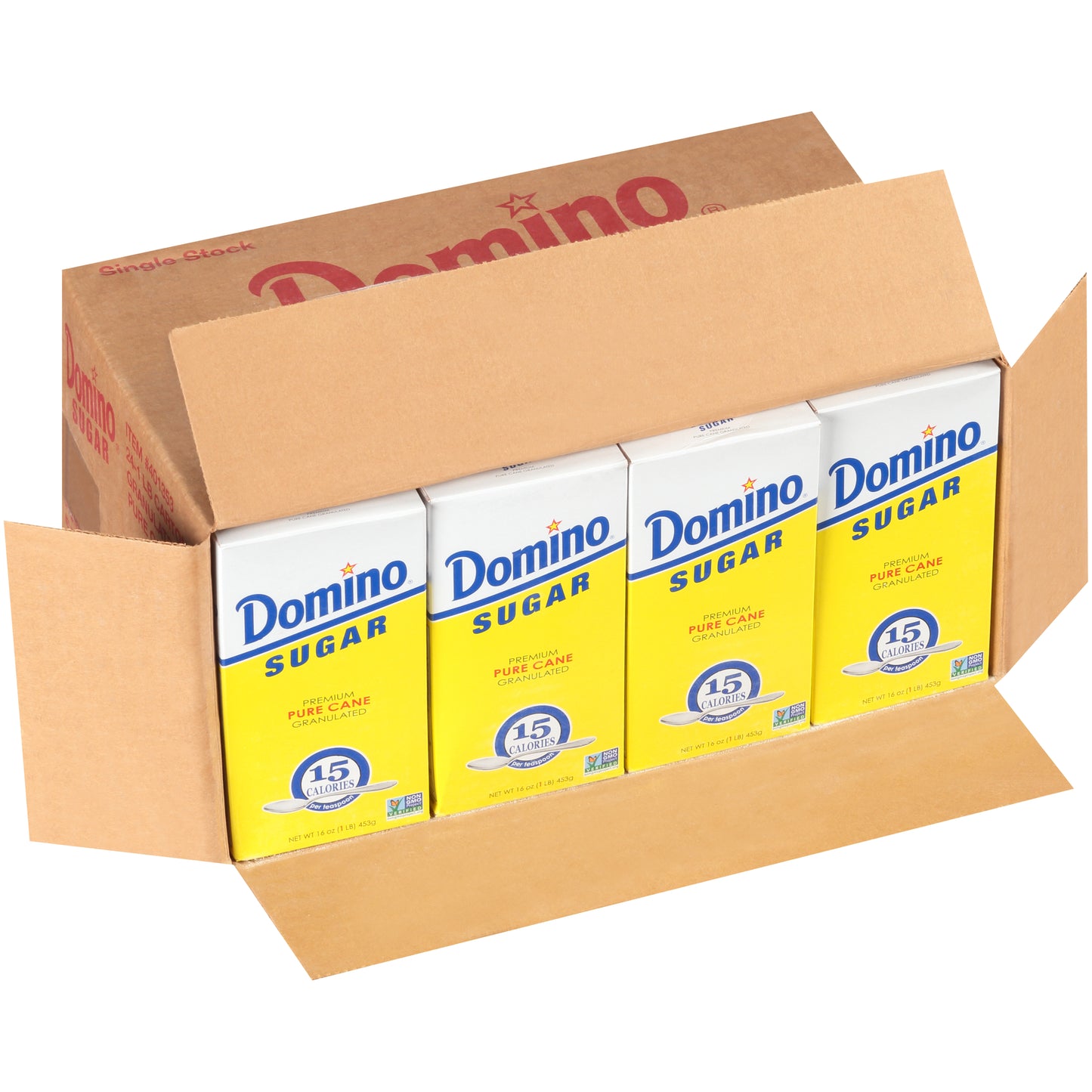 Domino Cane Sugar Granulated 1 Pound Each - 24 Per Case.