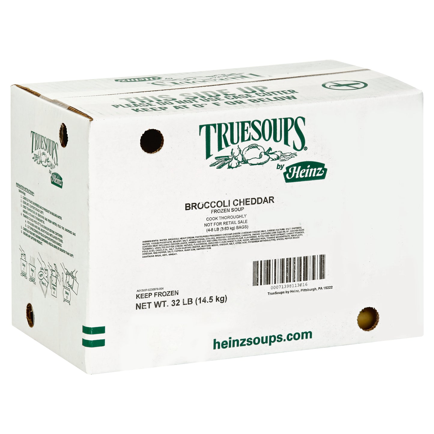 HEINZ TRUESOUPS Broccoli Cheddar Soup 8 lb. Bag 4 Per Case