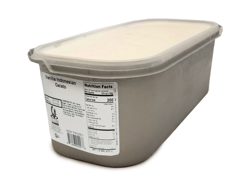 G Gelato Vanilla Indonesian Gelato 5 Liter - 1 Per Case.