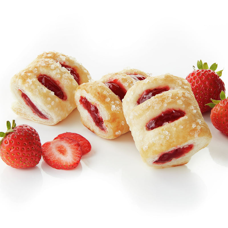 Pillsbury™ Frozen Strudel Bites® Dough Sugared Strawberry Cream Cheese 16 Pound Each - 1 Per Case.