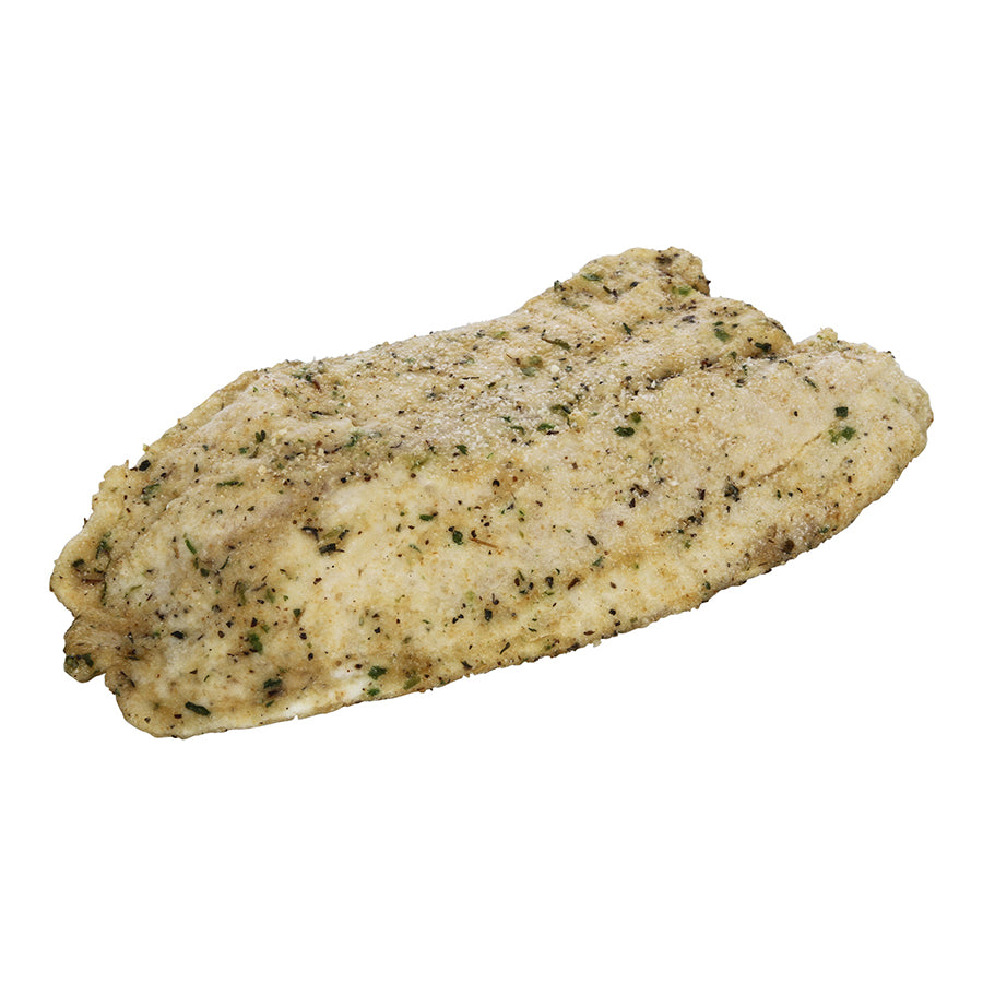 Pan Sear Roasted Garlic & Herb Tilapia Fillets 10 Pound Each - 1 Per Case.