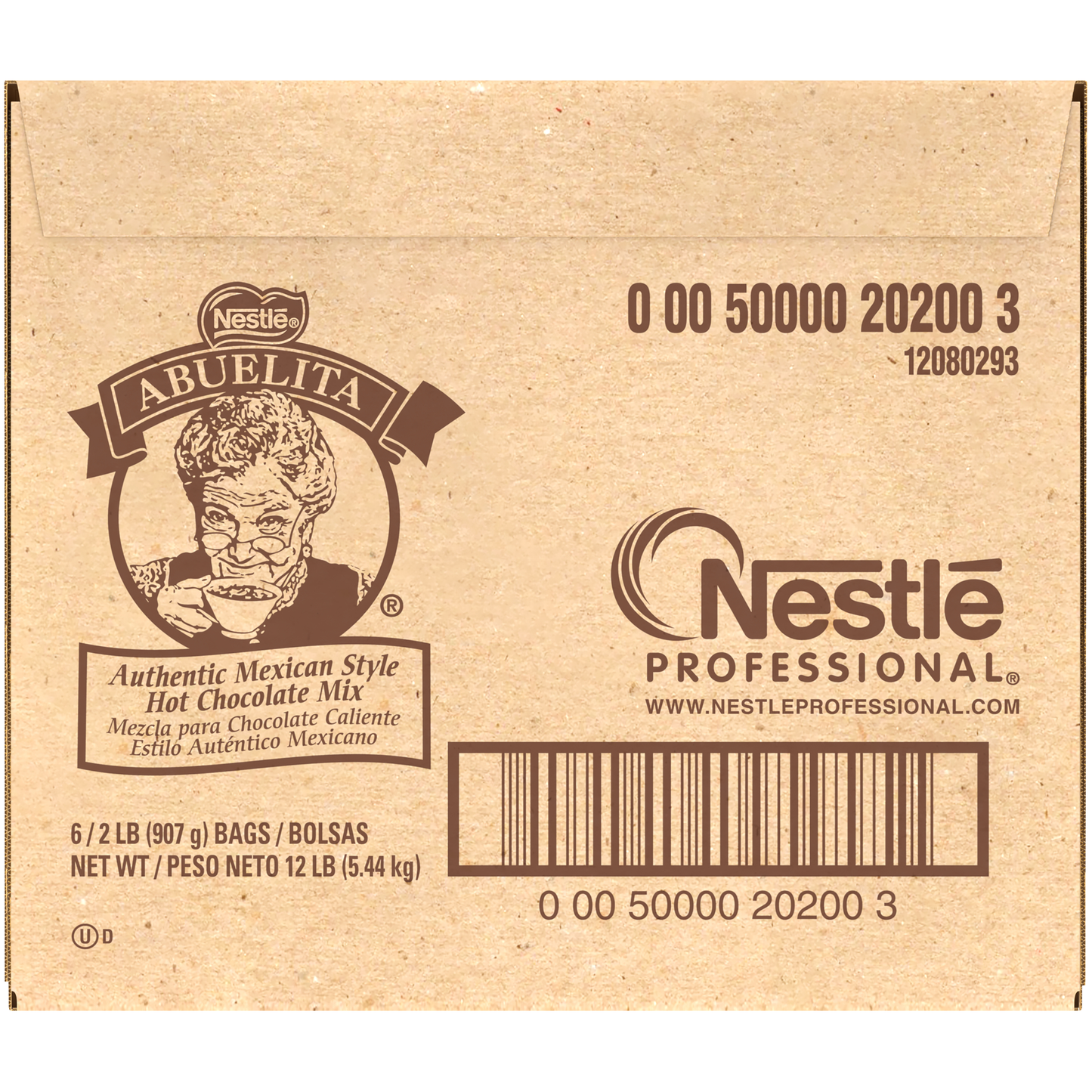 Nestle Abuelita Authentic Mexican Style Hot Chocolate Mix Bags 2 Pound Each - 6 Per Case.