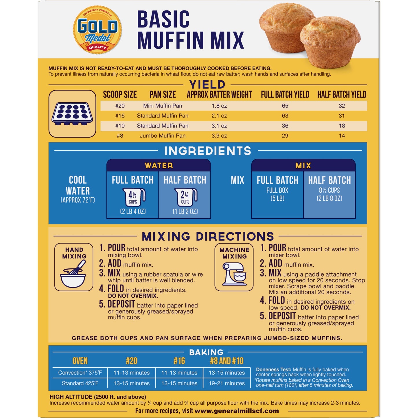 Gold Medal™ Muffin Mix Basic 5 Pound Each - 6 Per Case.