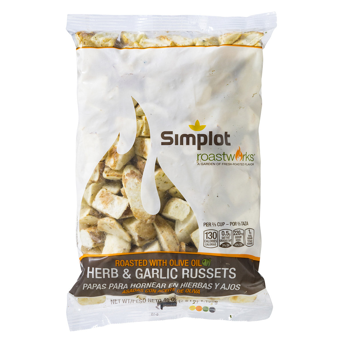 Simplot Roastworks Roasted Herb And Garlic Russet Potatoes 2.5 Pound Each - 6 Per Case.