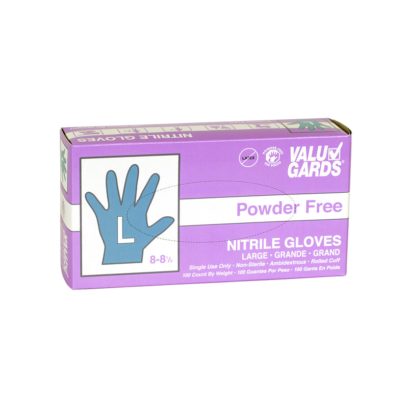 Glove Nitrile Powder Free Purple Large 100 Each - 10 Per Case.