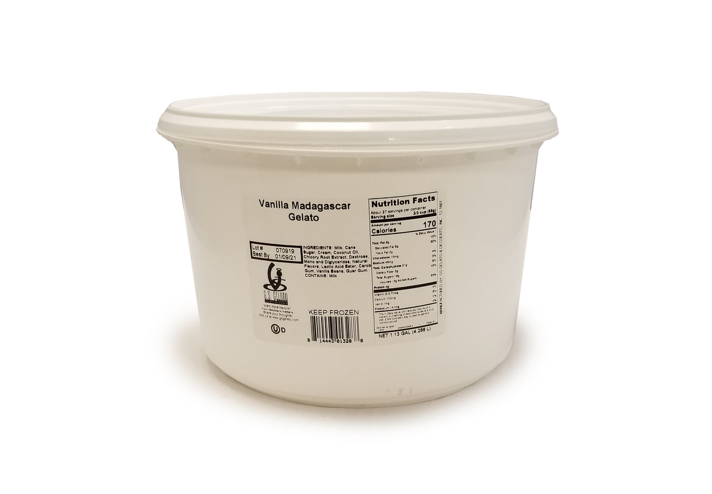 G Gelato Vanilla Madagascar Gelato 4 Count Packs - 1 Per Case.