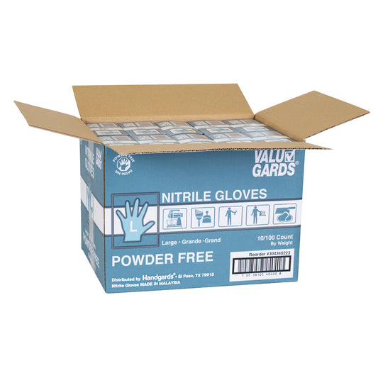 Glove White Nitrile Powder Free Large 100 Each - 1000 Per Case.