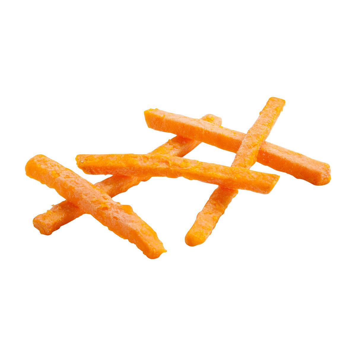 Simplot Sweets 6"x8" Sweet Potato Thin Cut Fries 2.5 Pound Each - 6 Per Case.