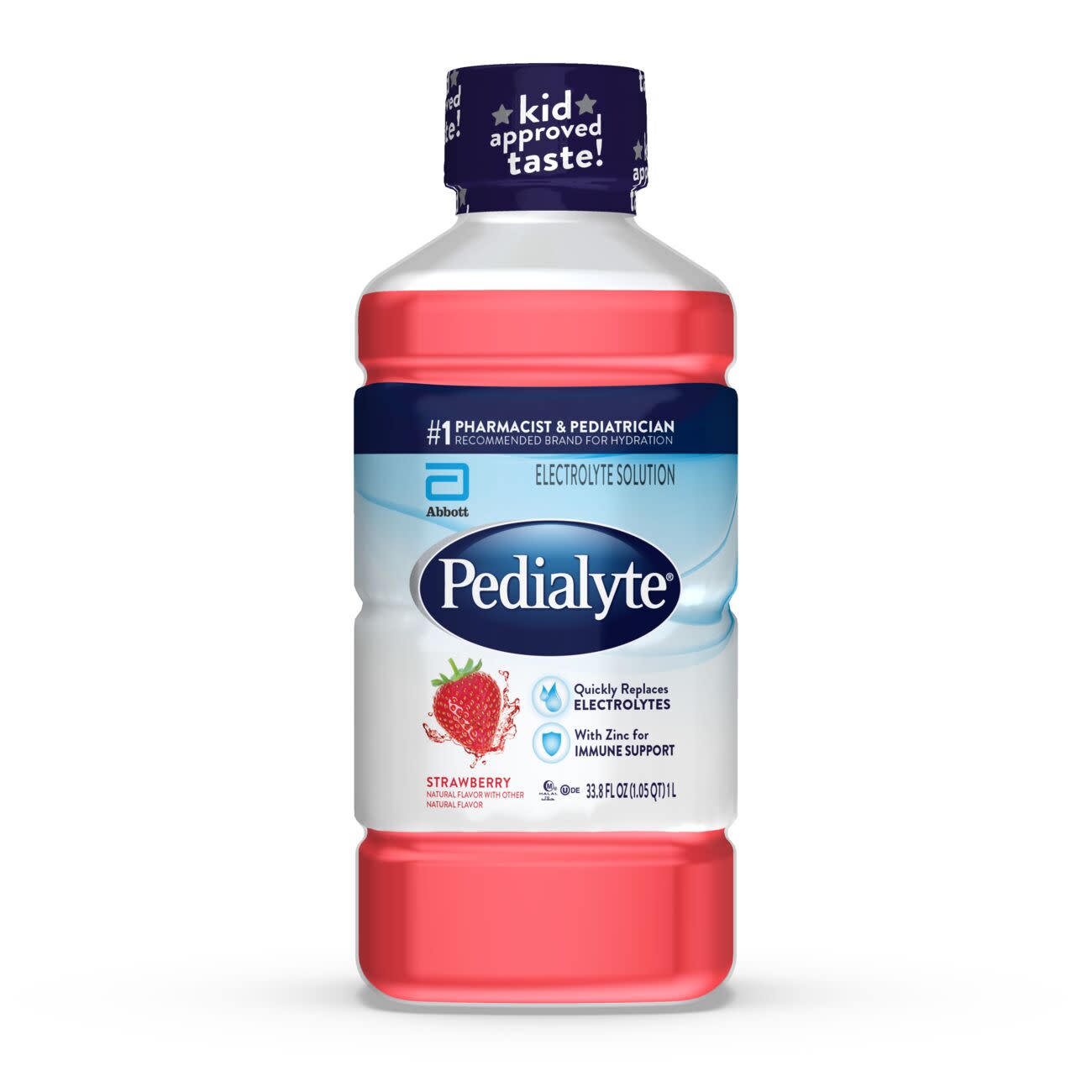 Pedialyte Strawberry Bottle 33.8 Fluid Ounce - 8 Per Case.