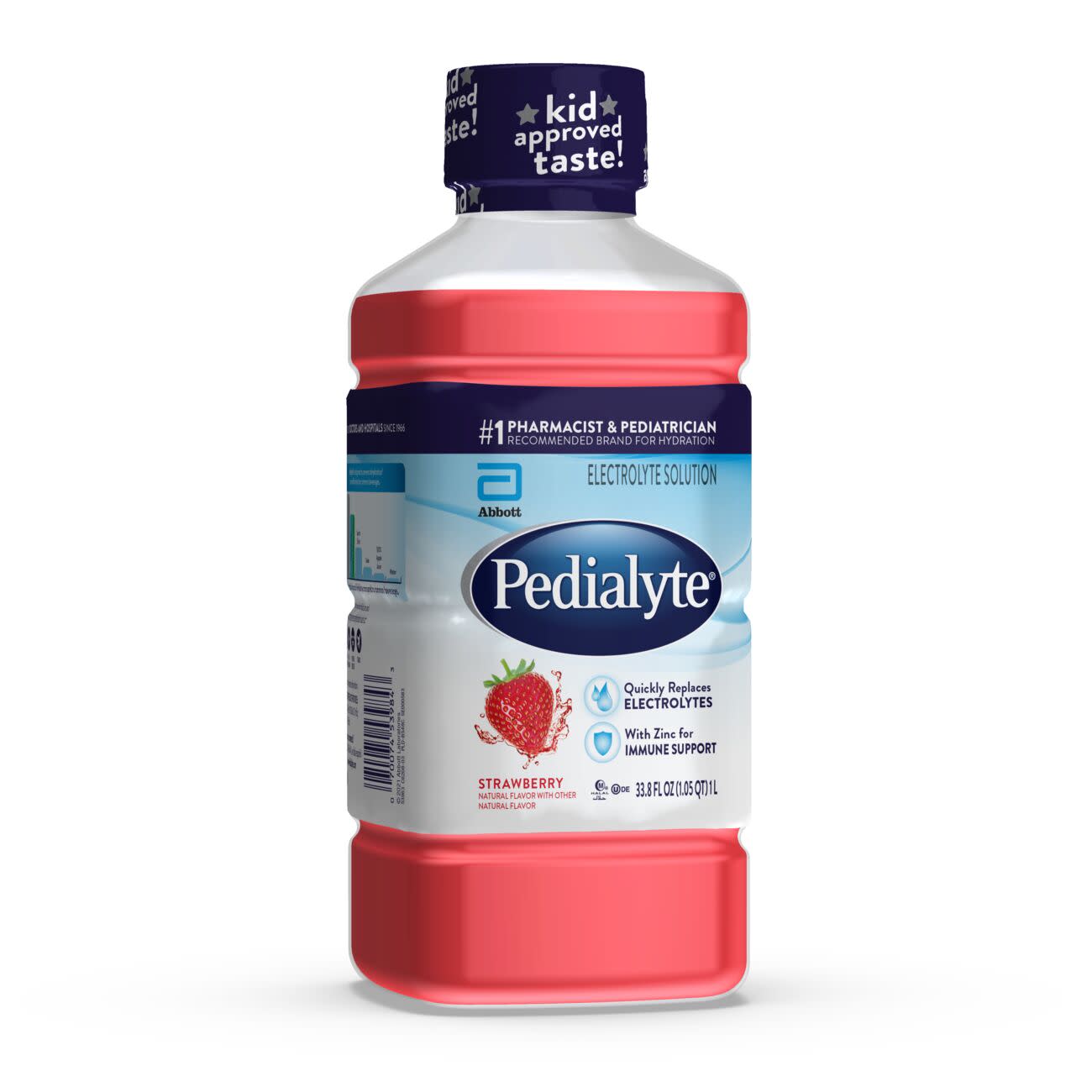 Pedialyte Strawberry Bottle 33.8 Fluid Ounce - 8 Per Case.