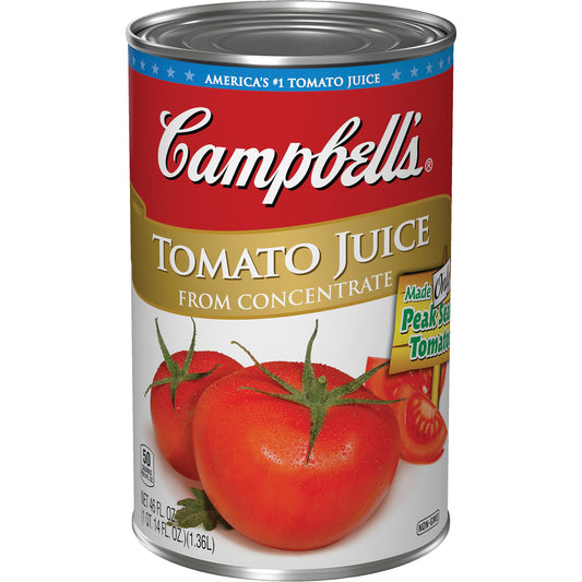 Campbell's Juice Tomato Retail 46 Fluid Ounce - 12 Per Case.