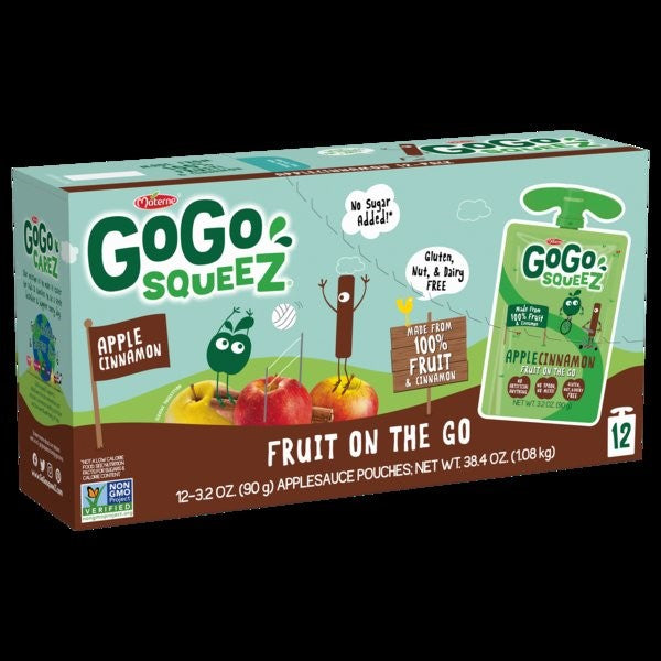 Gogo Apple Cinnamon 12 Each - 6 Per Case.