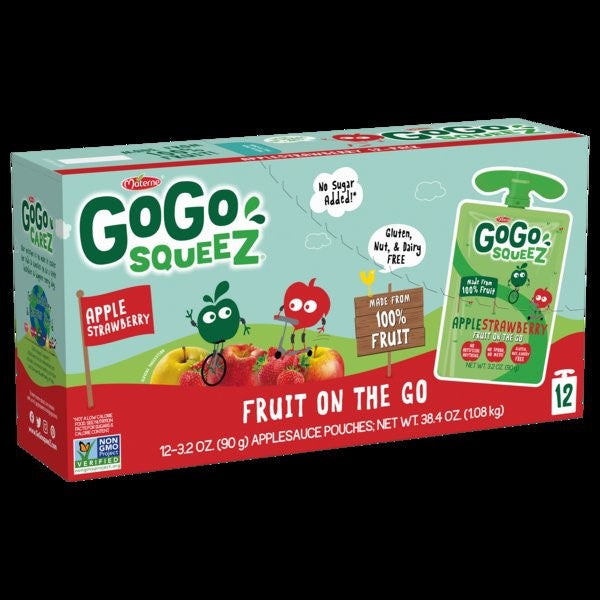 Gogo Apple Strawberry 12 Each - 6 Per Case.