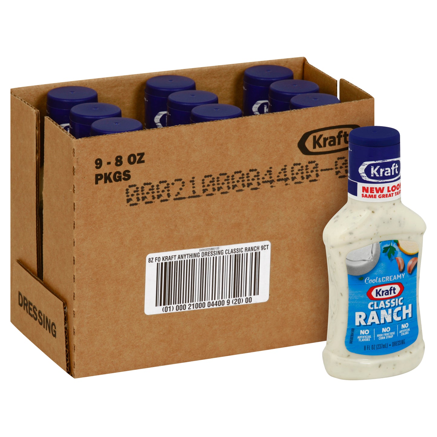 Kraft Classic Ranch Dressing, 8 Fluid Ounce - 9 Per Case.