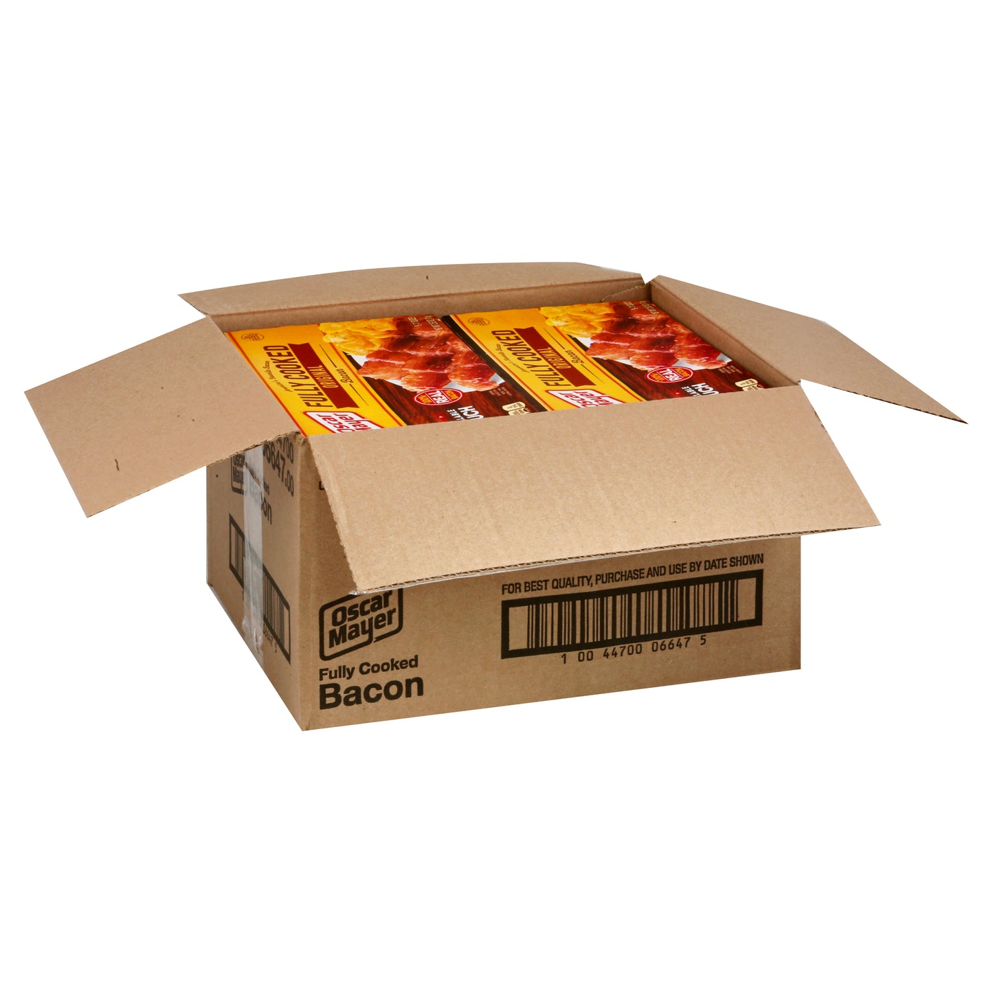 Oscar Mayer Fully Cooked Original Bacon, 2.52 Ounce Size - 12 Per Case.