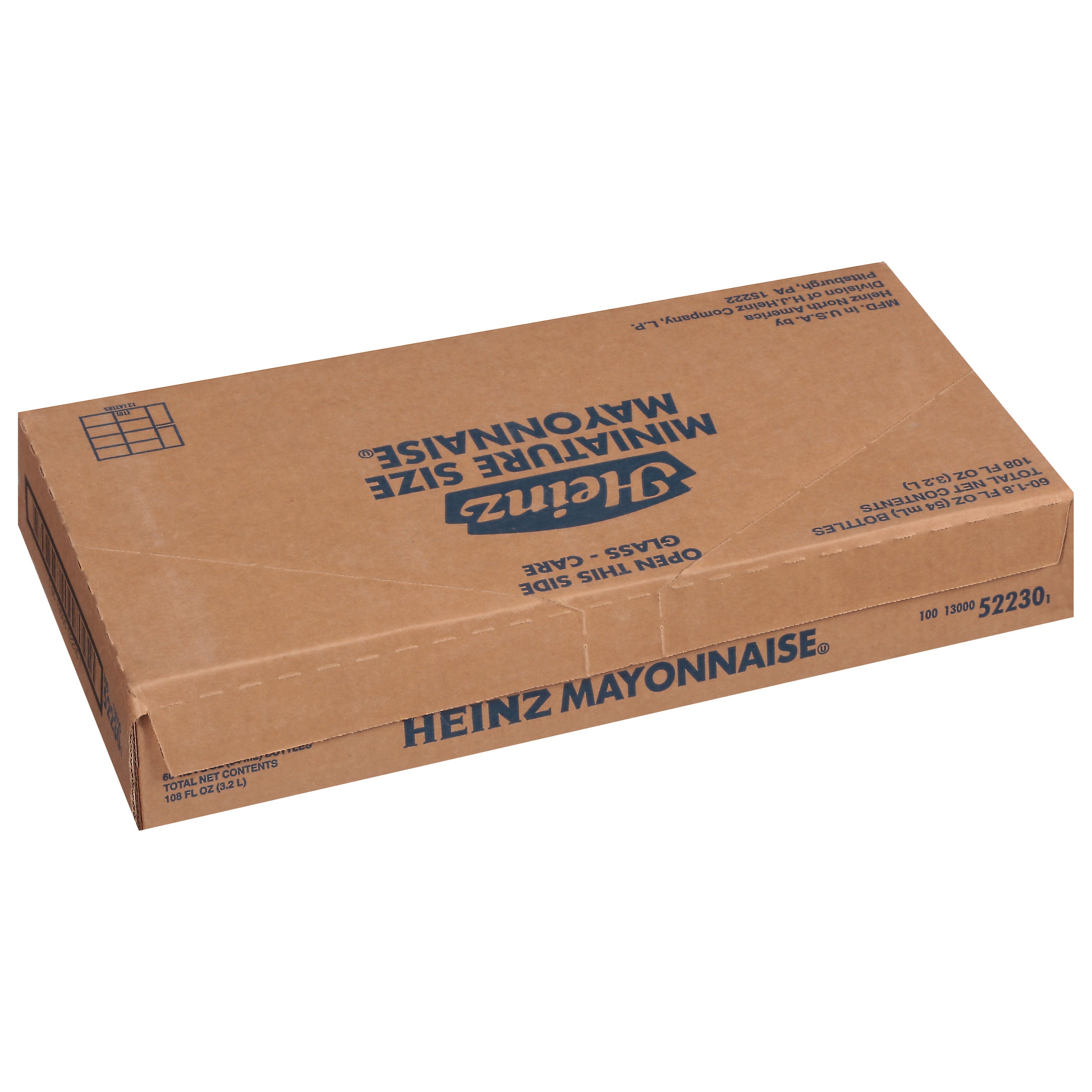 HEINZ Single Serve Mayonnaise 1.8 Ounce Roomservice Bottle 60 Per Case