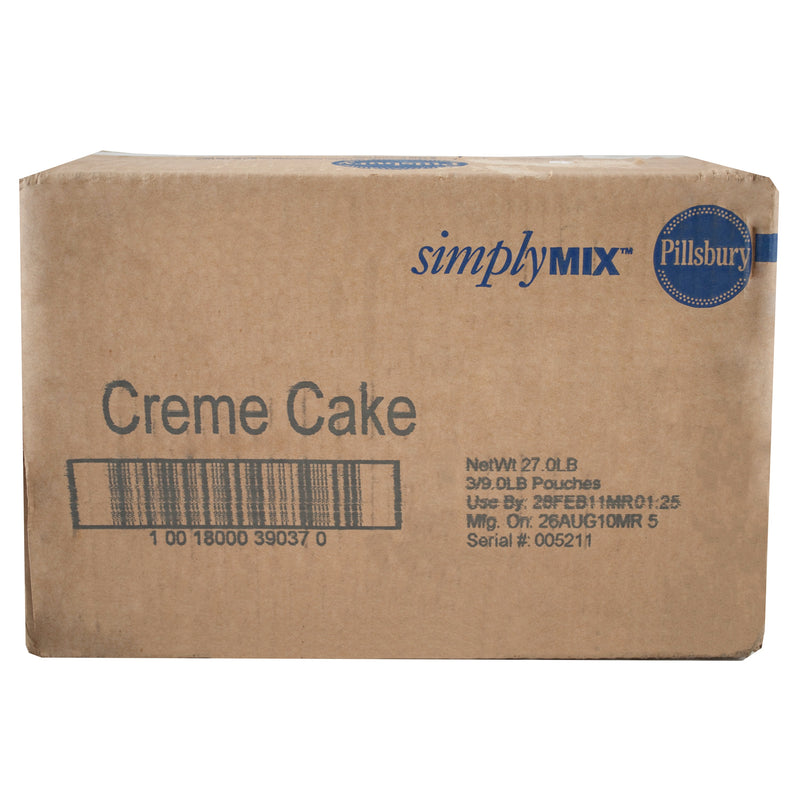 Pillsbury™ Simplymix™ Cake Mix Creme Cake 9 Pound Each - 3 Per Case.