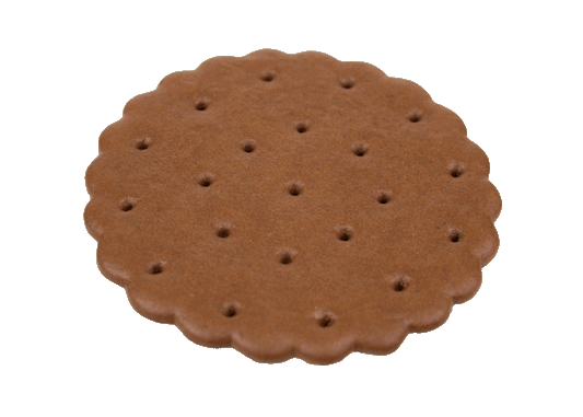 Chocolate Round Scalloped Wafer Pound 20.25 Pound Each - 1 Per Case.