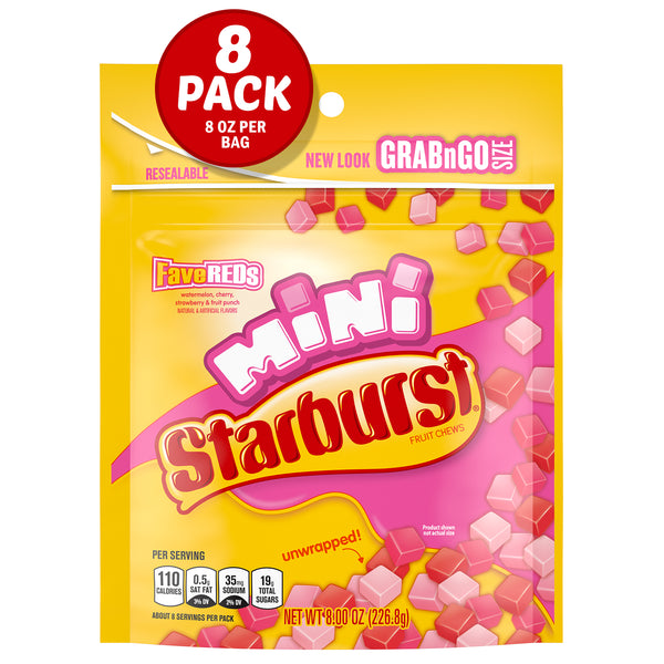 Starburst Minis Fave Reds 8 Ounce Size - 8 Per Case.