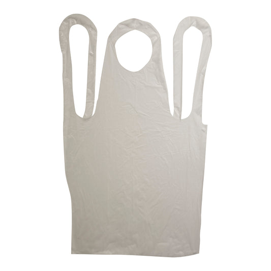 Valugards 28x46 Economy Poly White Embossed Light Duty Apron 100 Each - 10 Per Case.