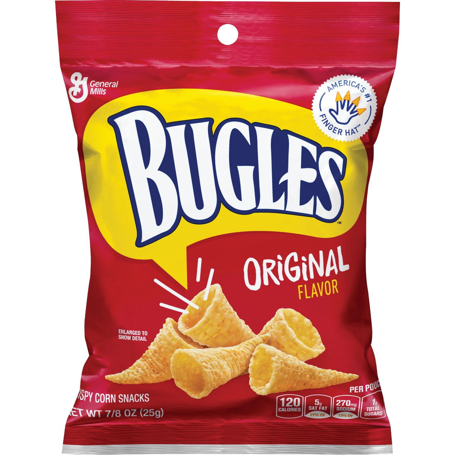 Snack Bugles Original 0.88 Ounce Size - 60 Per Case.