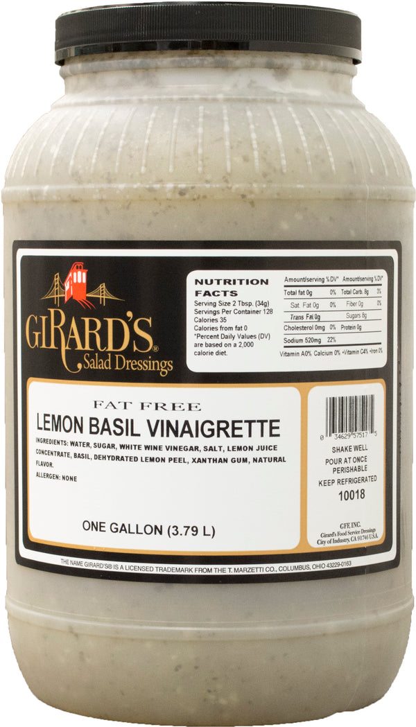 Girard's Lemon Basil Vinaigrette Dressing, 1 Gallon- 2 Per Case