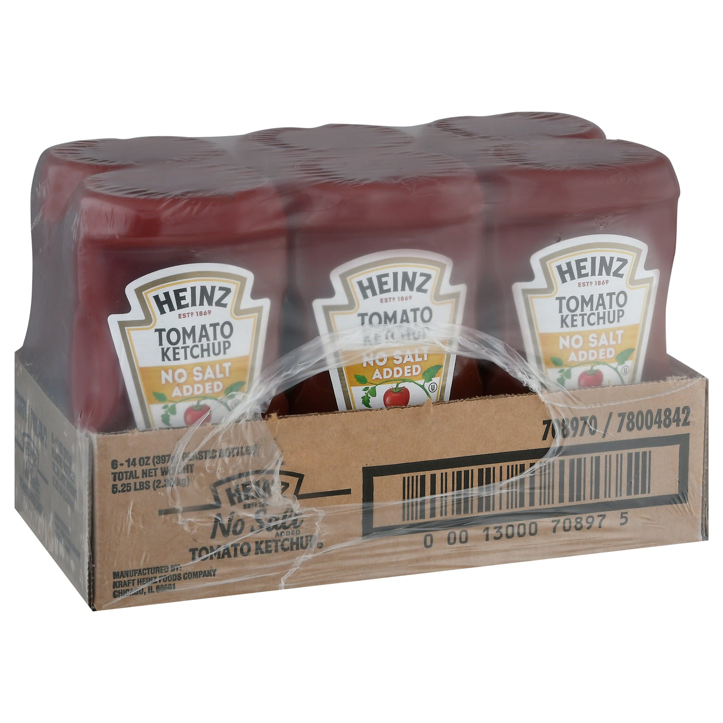 Heinz No Salt Ketchup, 14 Ounce Size - 6 Per Case.