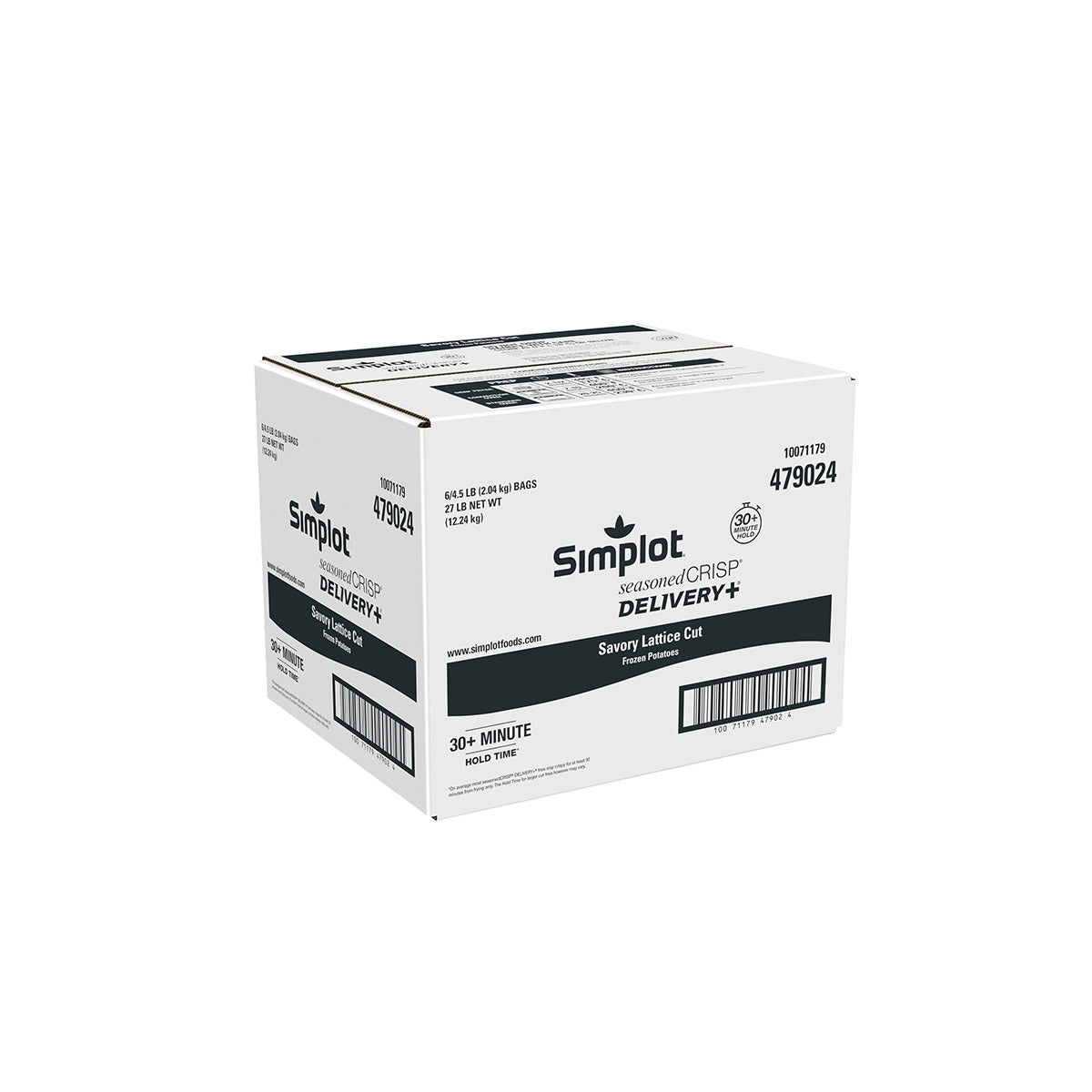 Simplot Seasonedcrisp Savory Battered Latticecut Fries Skin On 4.5 Pound Each - 6 Per Case.