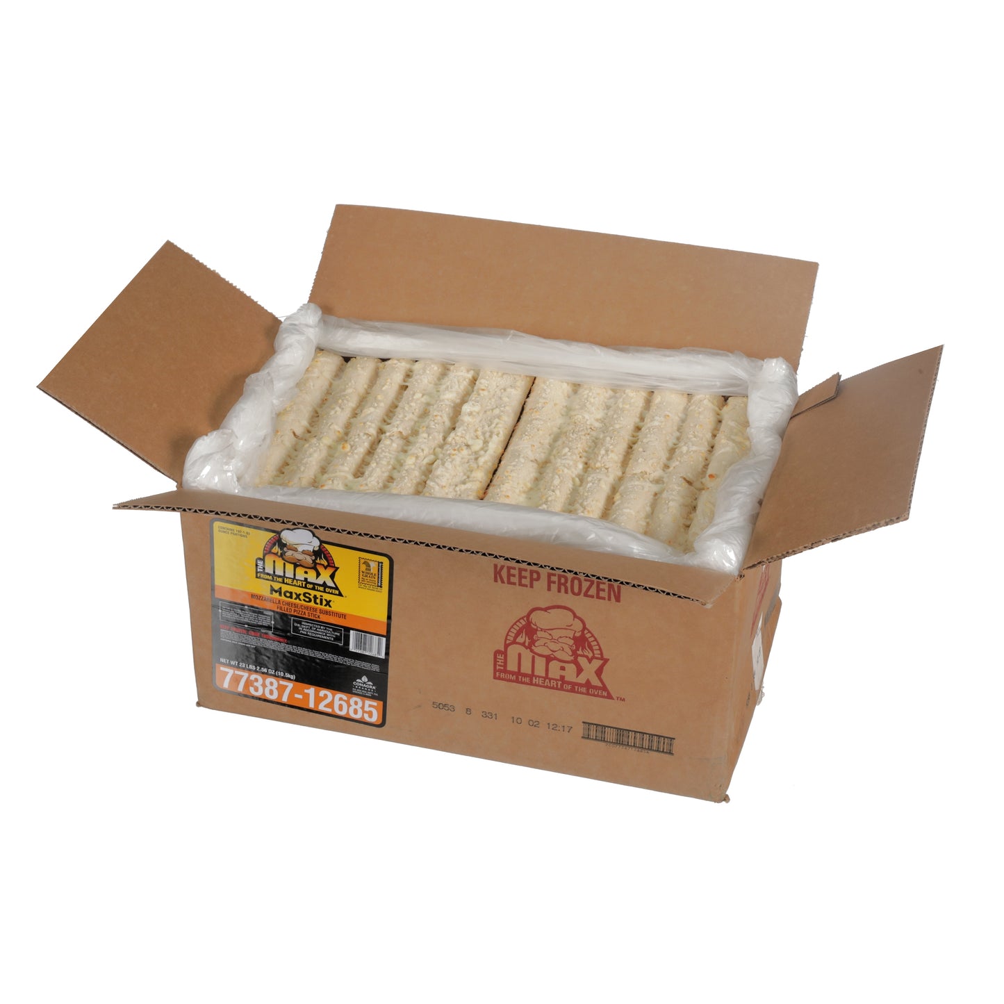 The Max Maxstix Whole Grain Child Nutrition Mozzarella Breadstick 1.93 Ounce Size - 192 Per Case.