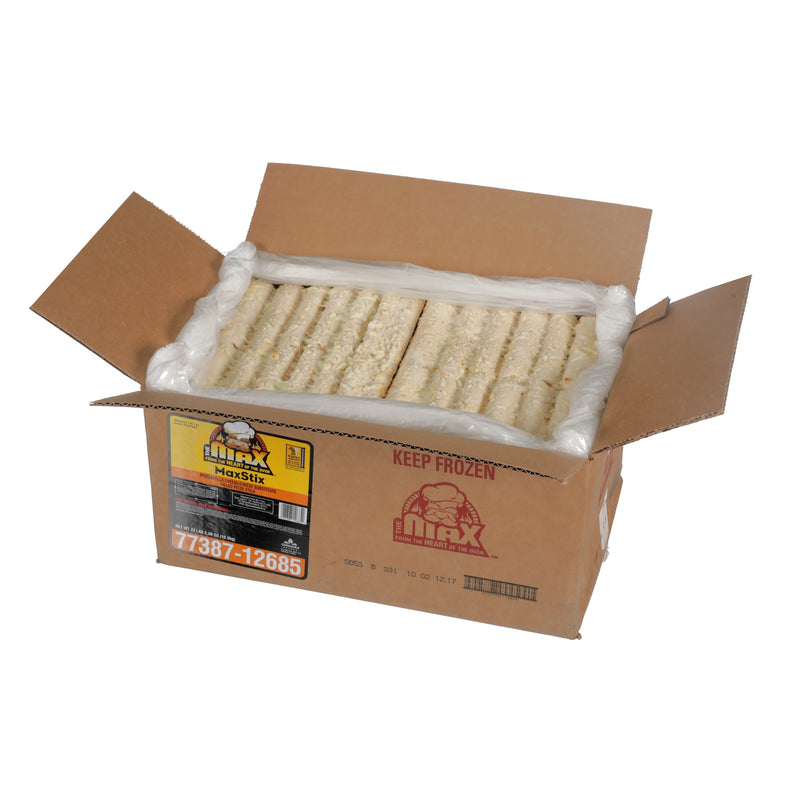 The Max Maxstix Whole Grain Child Nutrition Mozzarella Breadstick 1.93 Ounce Size - 192 Per Case.