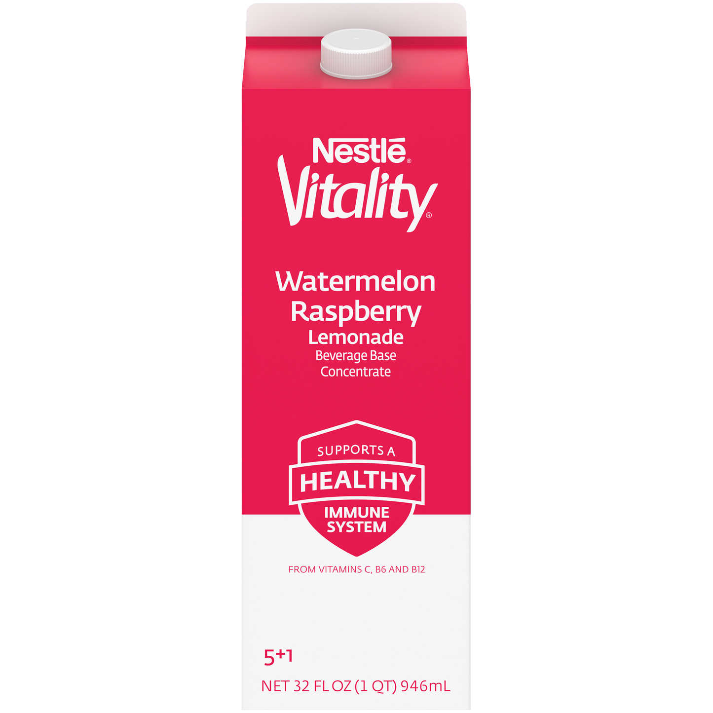 Nestle Vitality Waterlemon Raspberry Lemonade% Frozen Concentrate 32 Ounce Size - 12 Per Case.